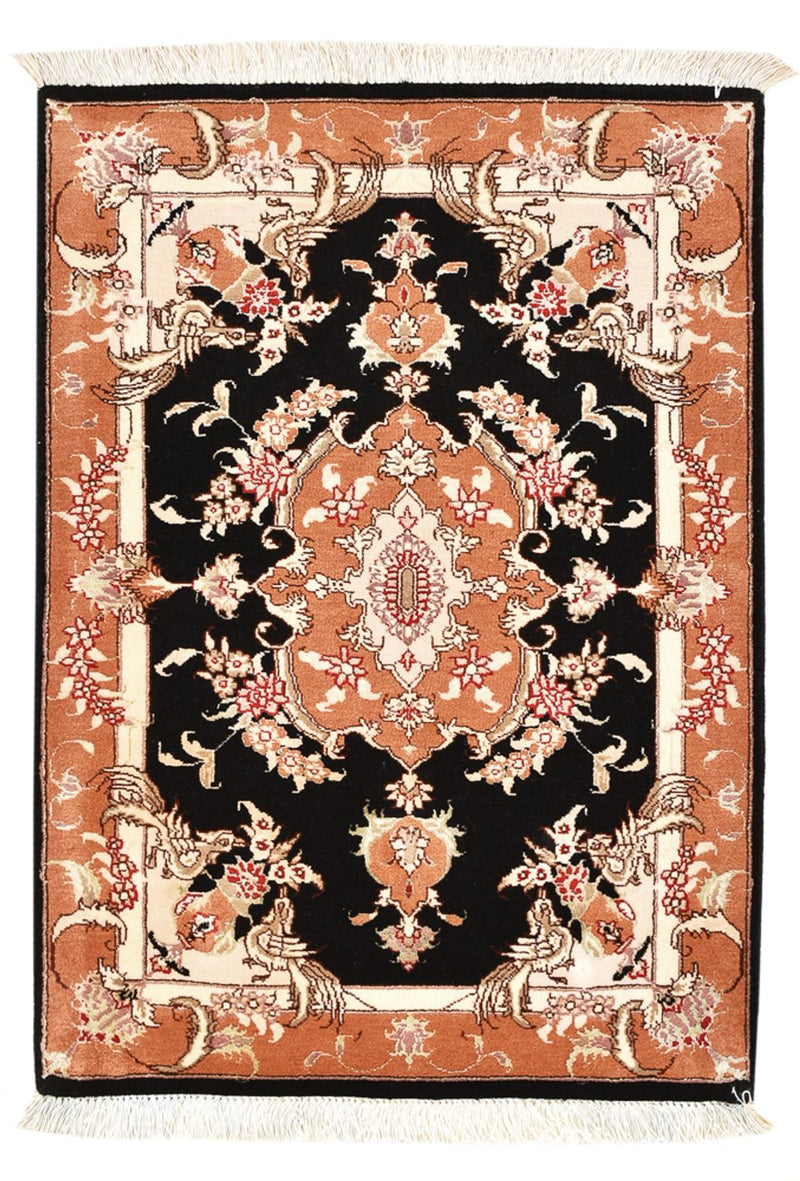 Perserteppich - Täbriz - Royal - 88 x 60 cm - dunkelblau
