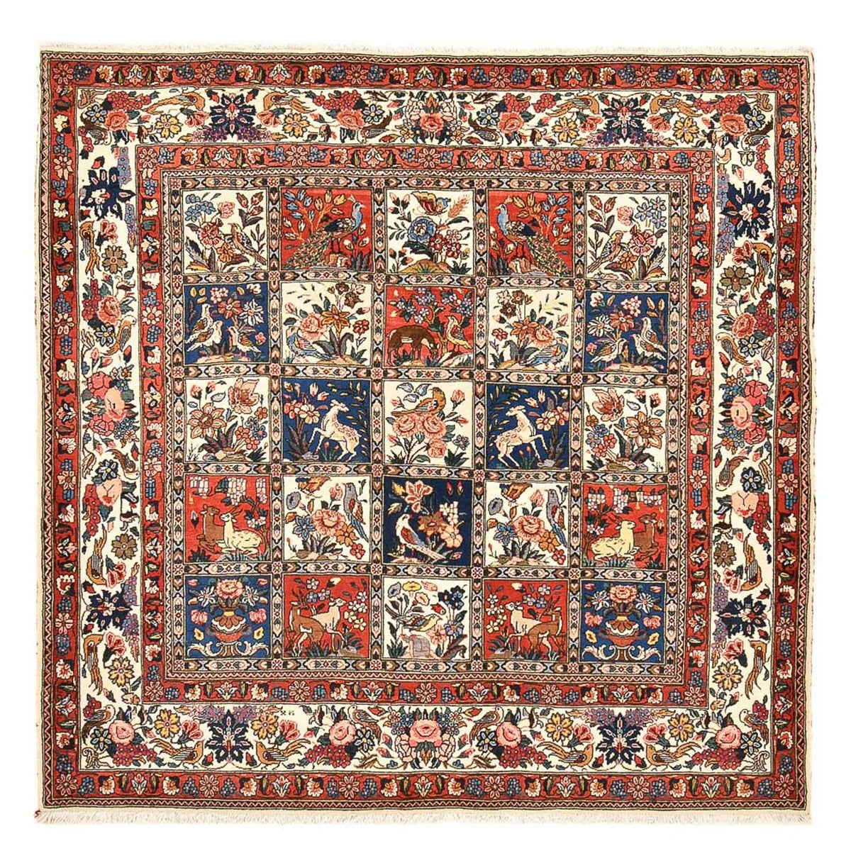 Perserteppich - Nomadic quadratisch  - 211 x 210 cm - mehrfarbig