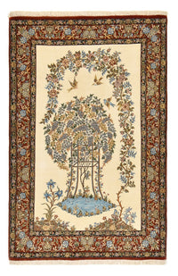Tapis persan - Ghom - Royal - 201 x 129 cm - beige clair