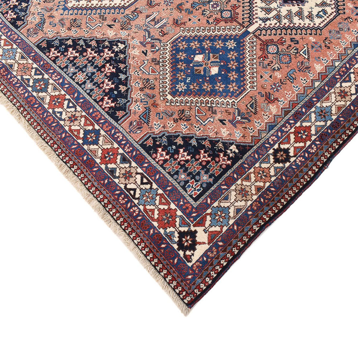 Perserteppich - Nomadic quadratisch  - 203 x 193 cm - hellrot