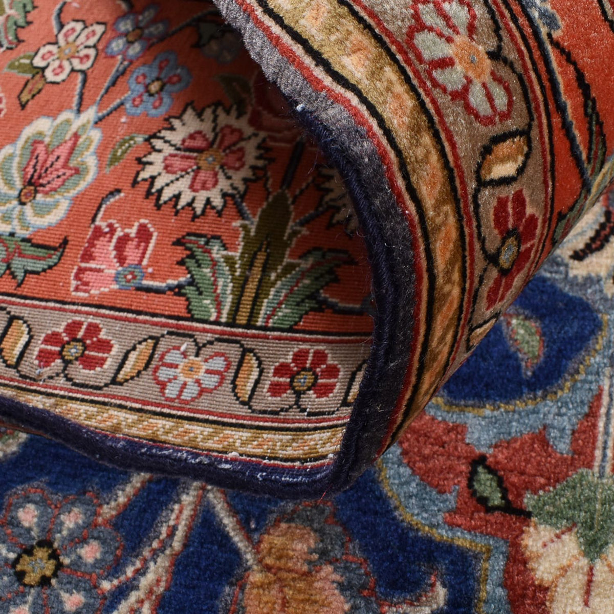 Perserteppich - Ghom - Royal - 208 x 137 cm - dunkelblau