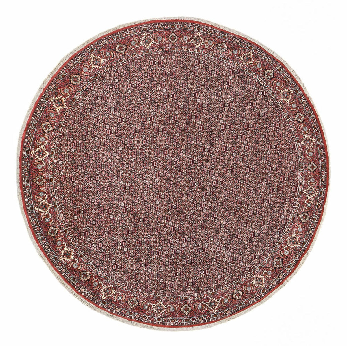 Perserteppich - Bidjar rund  - 300 x 300 cm - dunkelrot