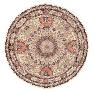 Perserteppich - Täbriz - Royal rund  - 312 x 312 cm - beige
