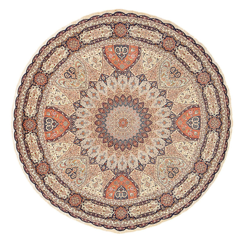 Perserteppich - Täbriz - Royal rund  - 312 x 312 cm - beige