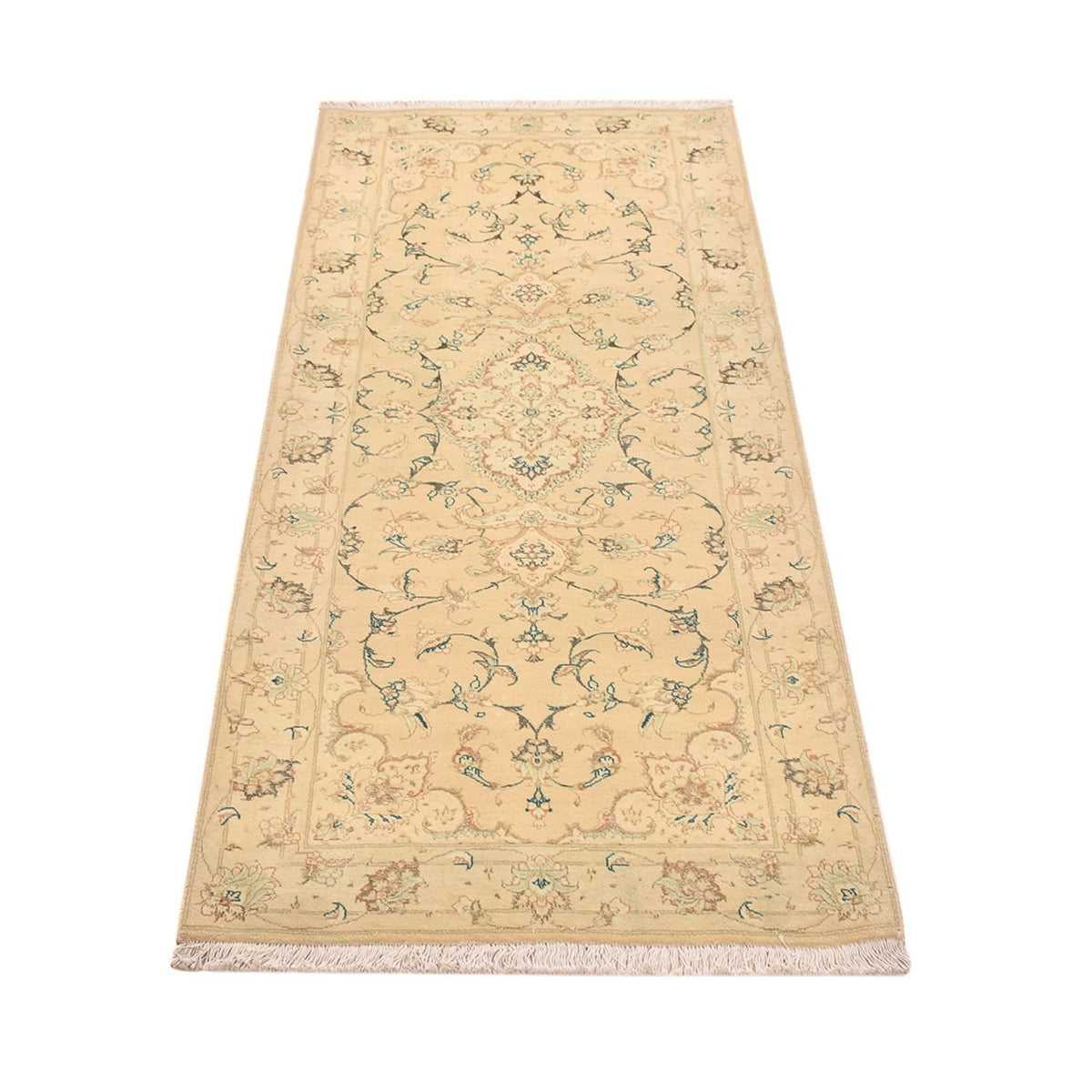 Läufer Perser - Täbriz - Royal - 203 x 77 cm - hellbeige