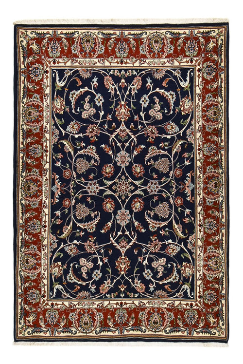 Perserteppich - Ghom - 212 x 146 cm - dunkelblau