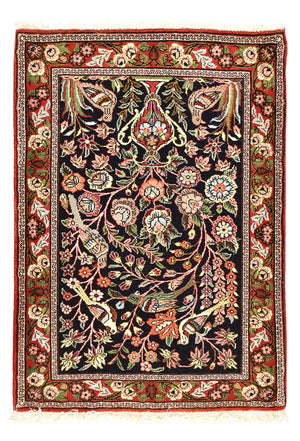 Perserteppich - Ghom - 79 x 55 cm - mehrfarbig