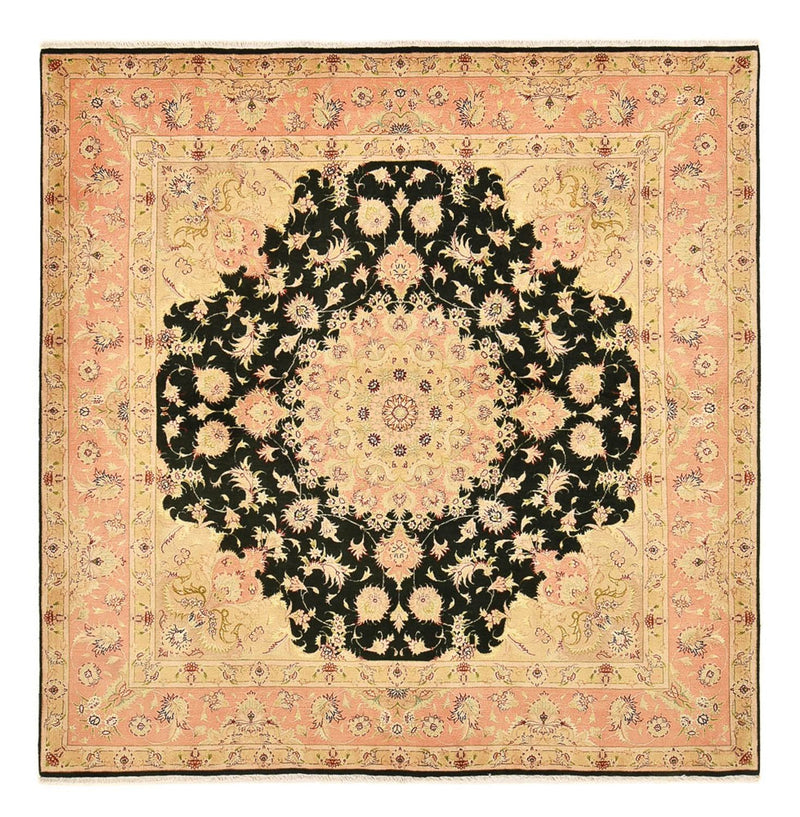 Perserteppich - Täbriz - Royal quadratisch  - 202 x 196 cm - dunkelblau