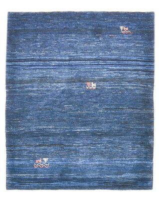 Gabbeh Teppich - Loribaft Perser - 143 x 119 cm - dunkelblau