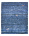 Loribaft Tappeto 119x143cm - Perserteppich Wollteppich - Rettangolo / Blu scuro / 119 x 143 cm Rettangolo