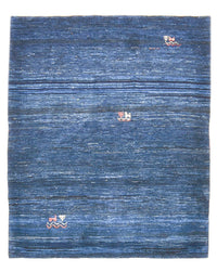 Tapis Gabbeh - Loribaft Persan - 143 x 119 cm - bleu foncé
