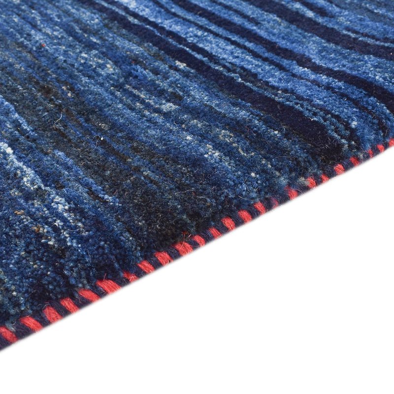 Gabbeh Teppich - Loribaft Perser - 143 x 119 cm - dunkelblau