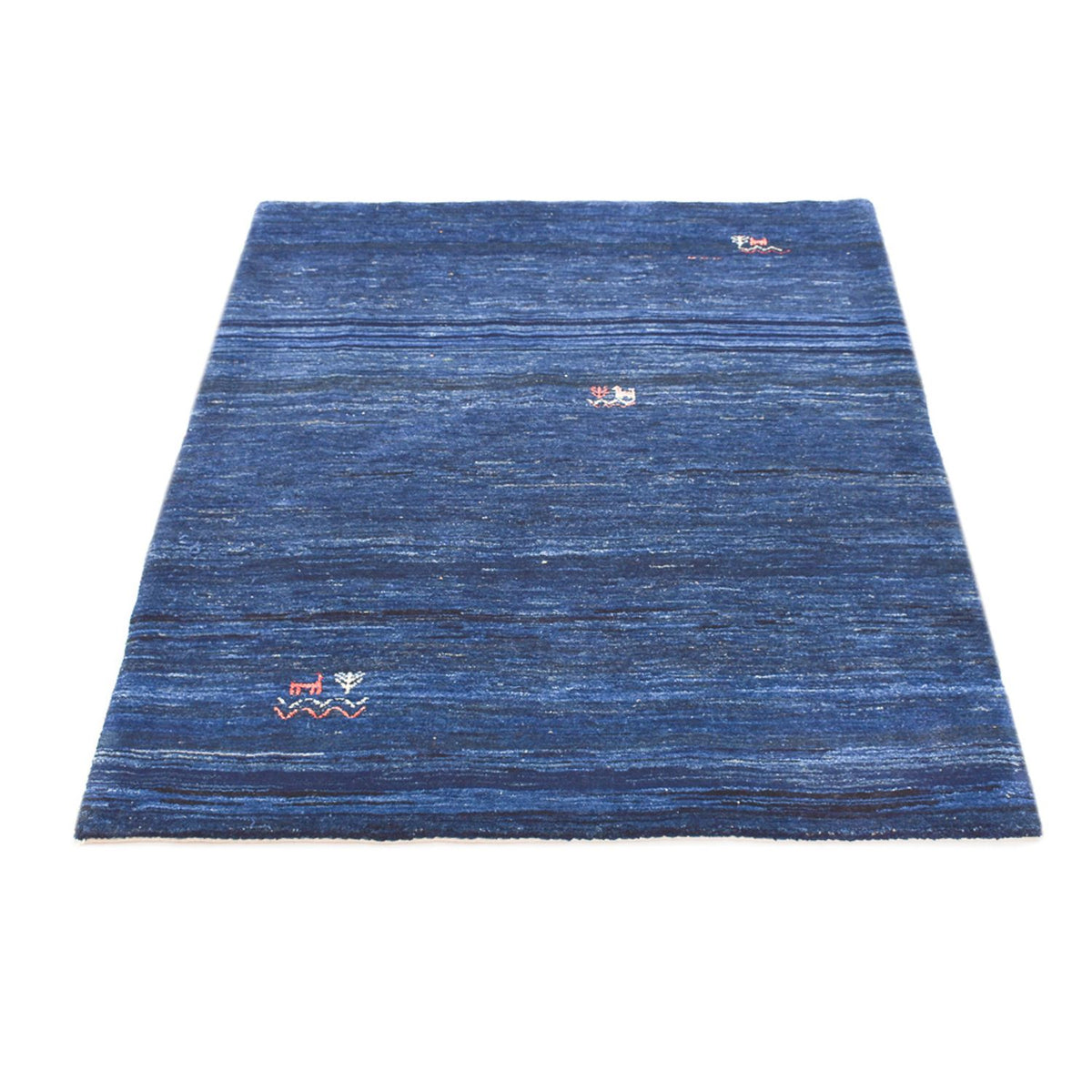 Gabbeh Teppich - Loribaft Perser - 143 x 119 cm - dunkelblau