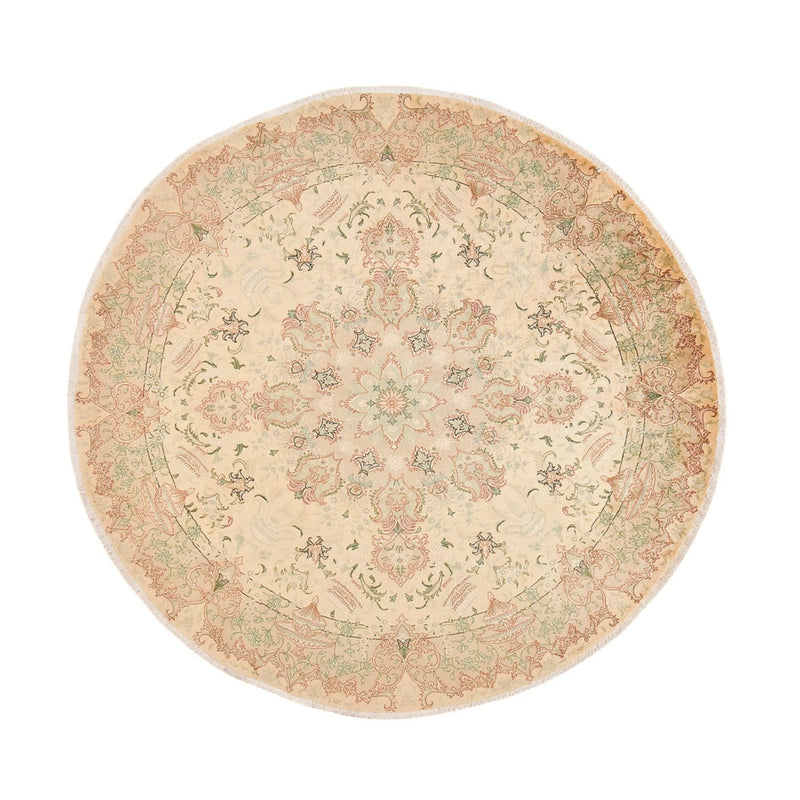 Perserteppich - Täbriz - Royal rund  - 200 x 200 cm - beige