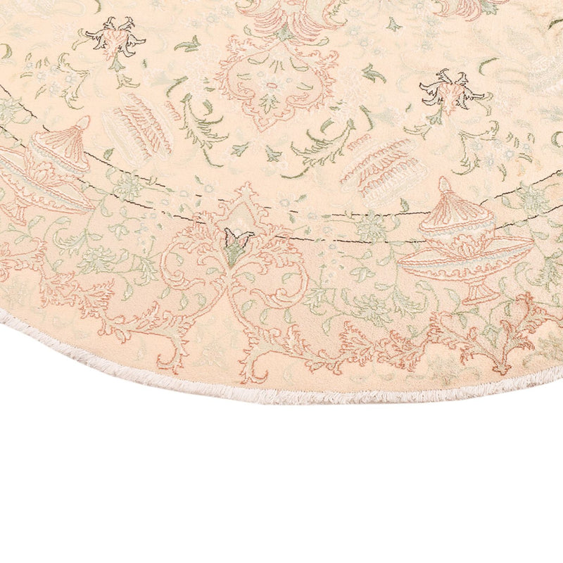 Perserteppich - Täbriz - Royal rund  - 200 x 200 cm - beige