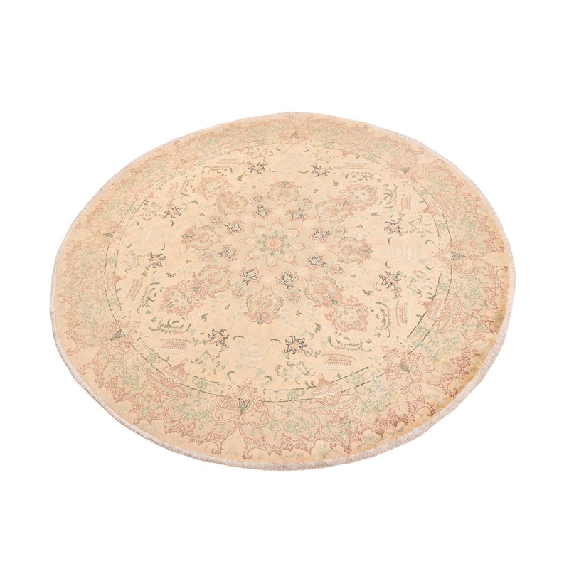 Perserteppich - Täbriz - Royal rund  - 200 x 200 cm - beige