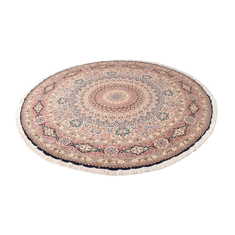 Perserteppich - Täbriz - Royal rund  - 250 x 250 cm - hellrot