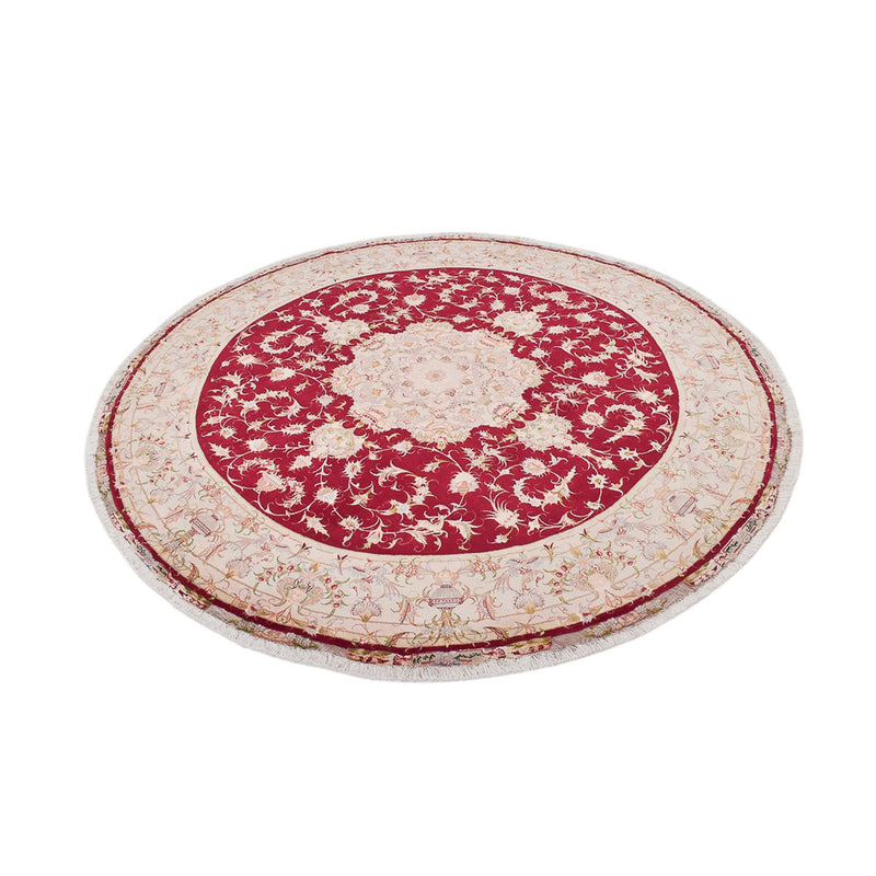 Perserteppich - Täbriz - Royal rund  - 245 x 245 cm - rot