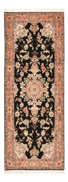 Tabriz - 60 Raj Tappeto 80x210cm - Tappeto persiano - blu scuro - Passatoia / Blu scuro / 80 x 210 cm Passatoia
