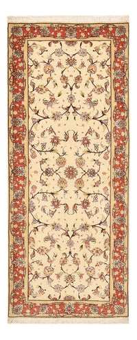 Tapis de couloir Tapis persan - Tabriz - Premium - 205 x 81 cm - beige