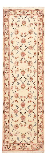 Tapis de couloir Tapis persan - Tabriz - Royal - 262 x 77 cm - beige