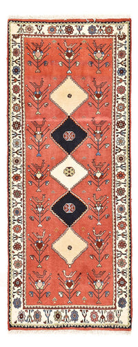 Tappeto corsia Tappeto Gabbeh - Kashkuli Persero - 162 x 65 cm - rosso chiaro