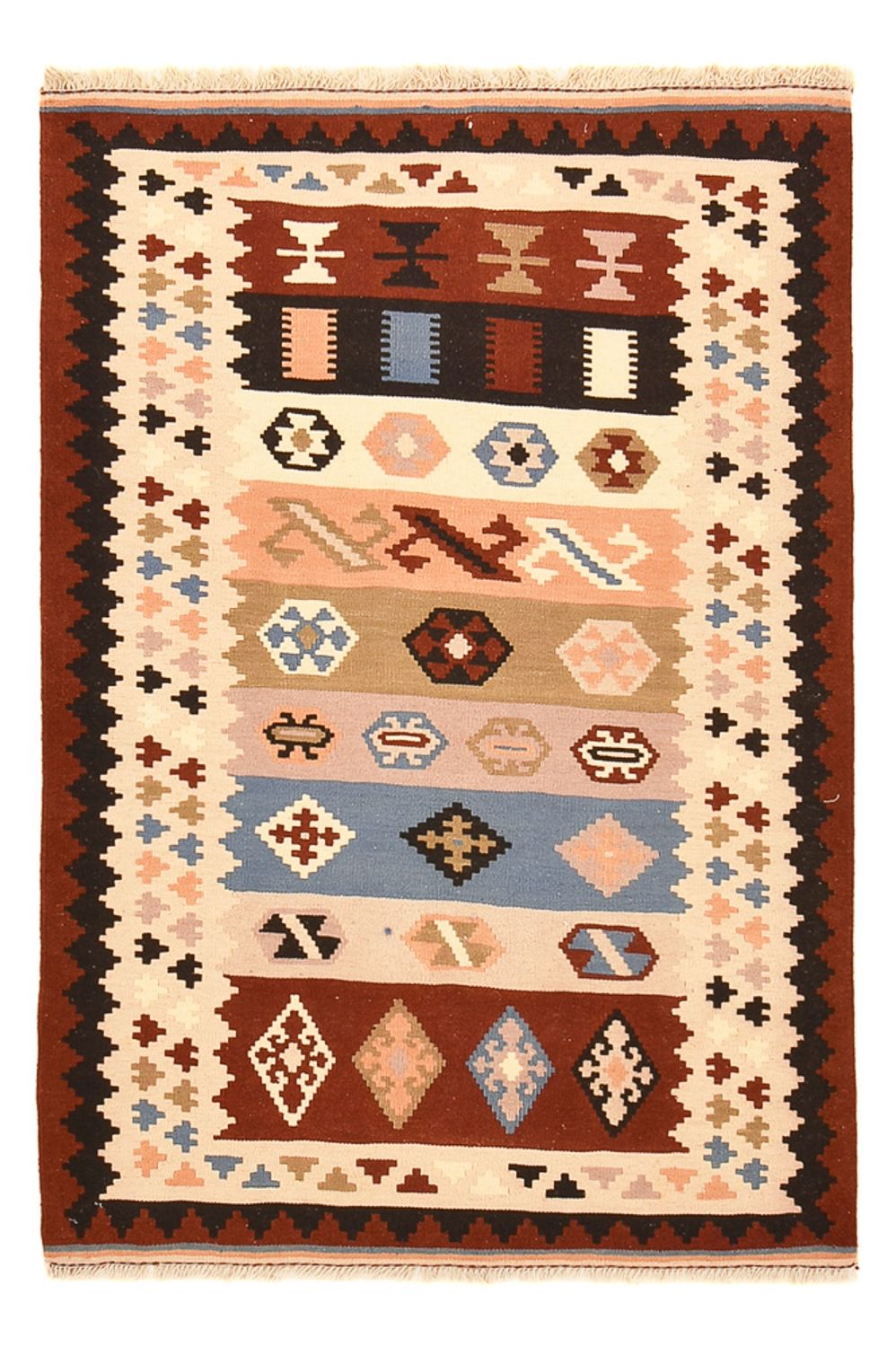 Kelim Teppich - Oriental - 150 x 103 cm - mehrfarbig