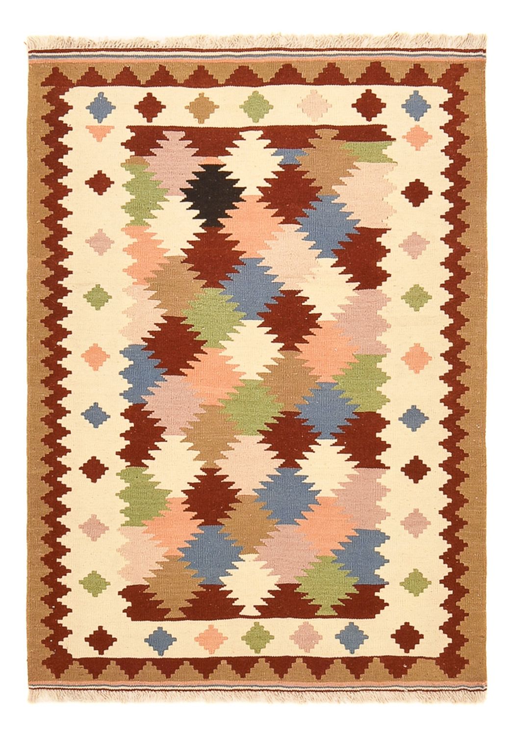 Kelim Teppich - Oriental - 145 x 106 cm - mehrfarbig
