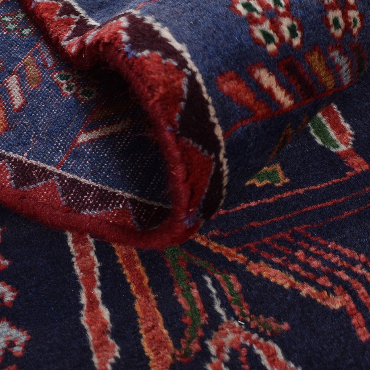 Läufer Perser - Nomadic - 382 x 168 cm - dunkelrot