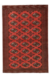 Tapis Turkaman 126x188cm - Tapis persan - rouge - Rectangle / Rouge / 126 x 188 cm Rectangle