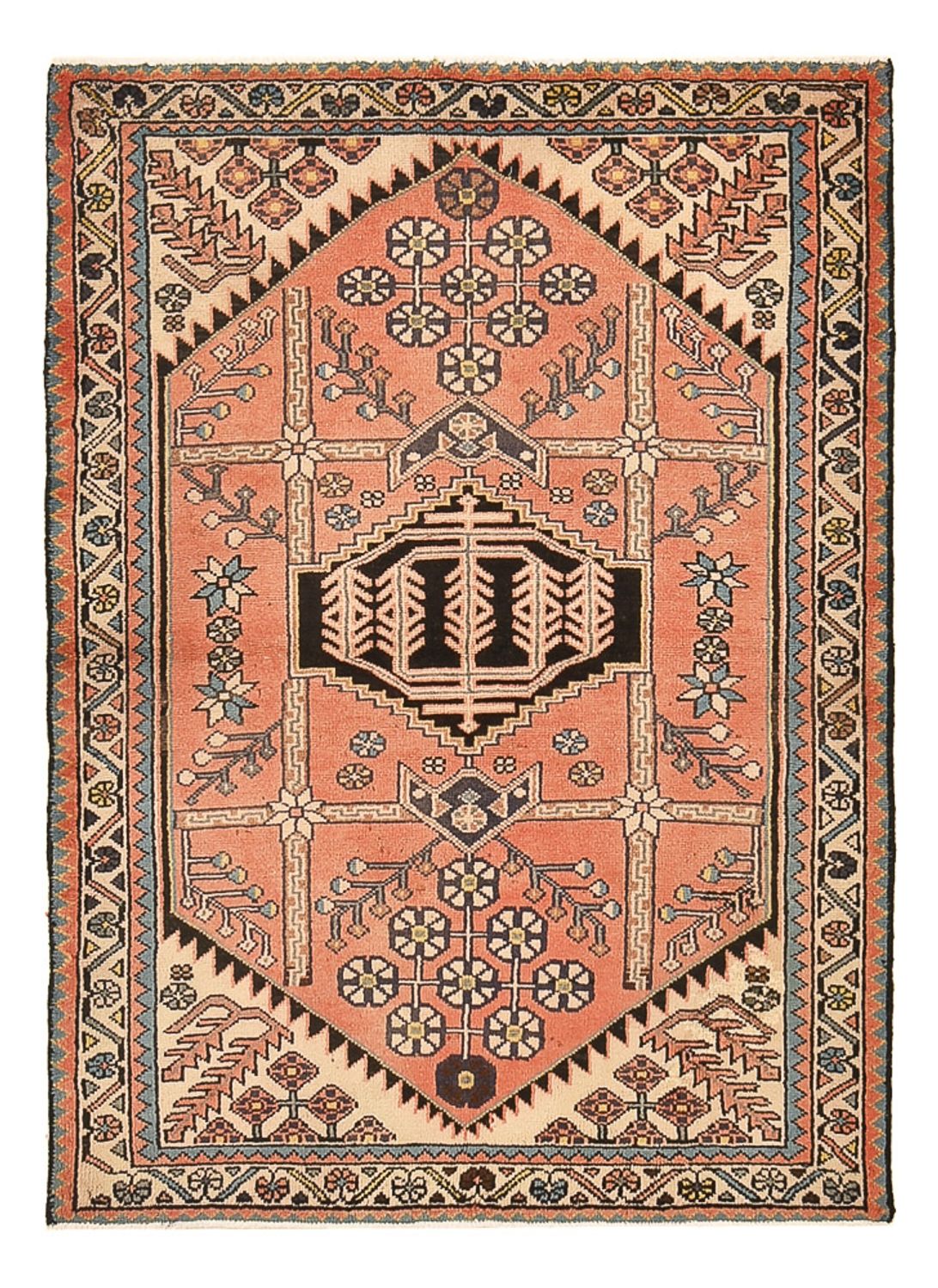 Perserteppich - Nomadic - 141 x 103 cm - hellrot