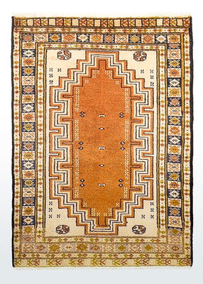 Turkaman Teppich - 86 x 56 cm - mehrfarbig