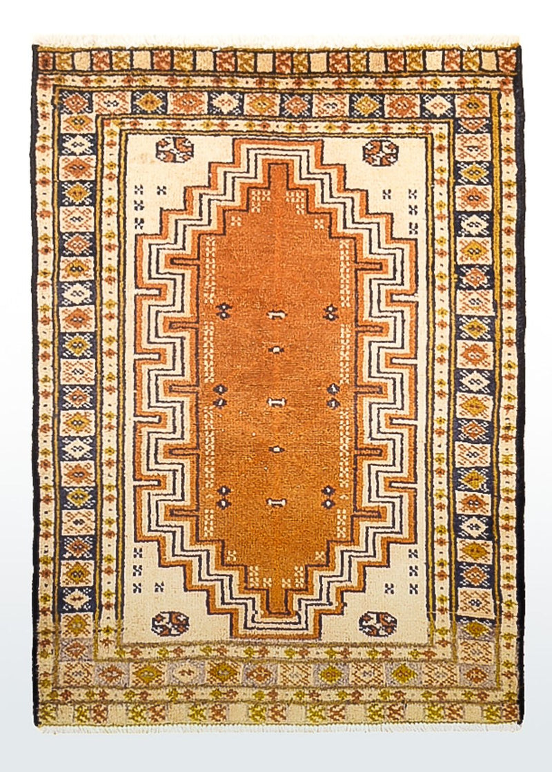 Turkaman Teppich - 86 x 56 cm - mehrfarbig