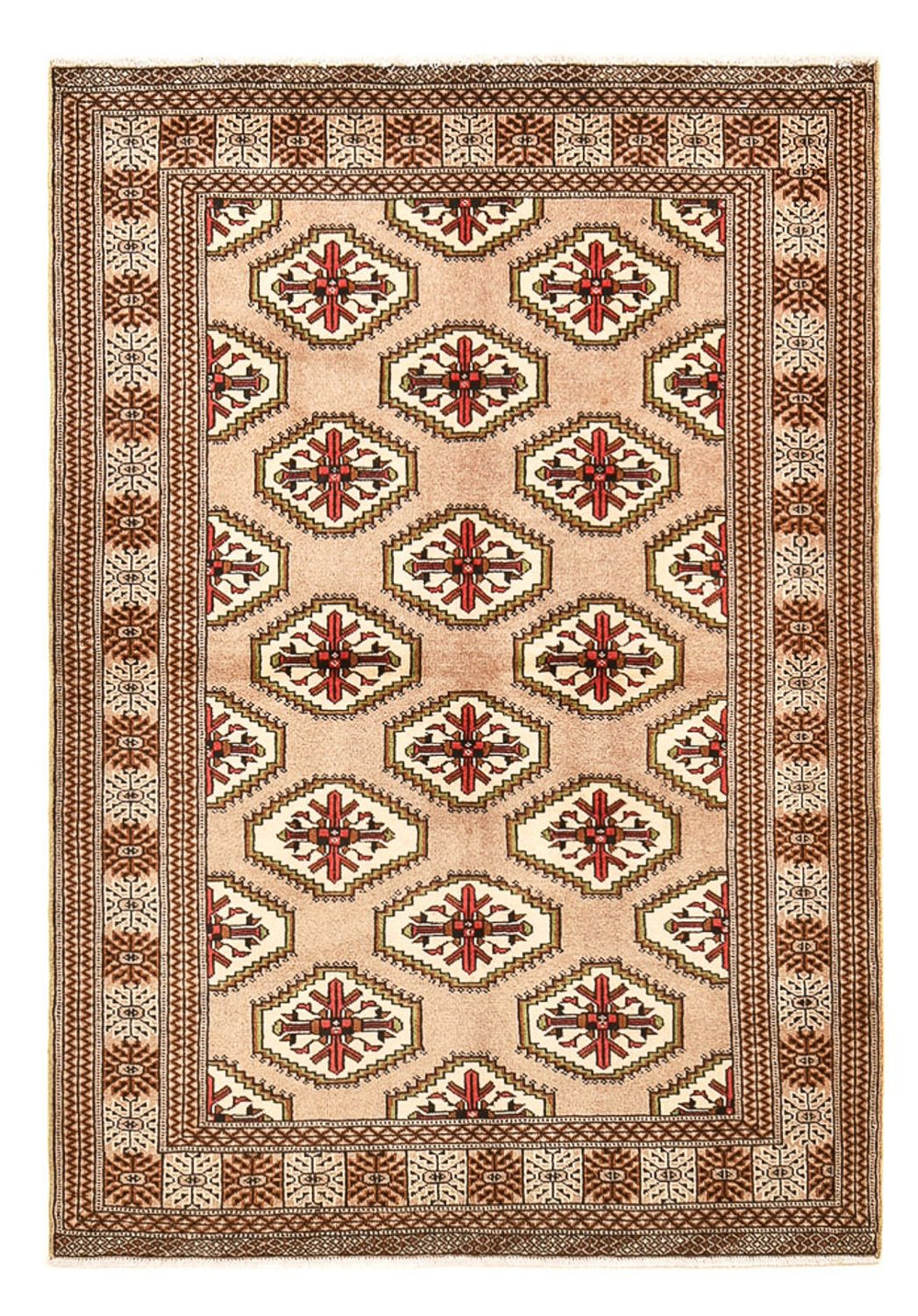 Turkaman Teppich - 191 x 134 cm - sand