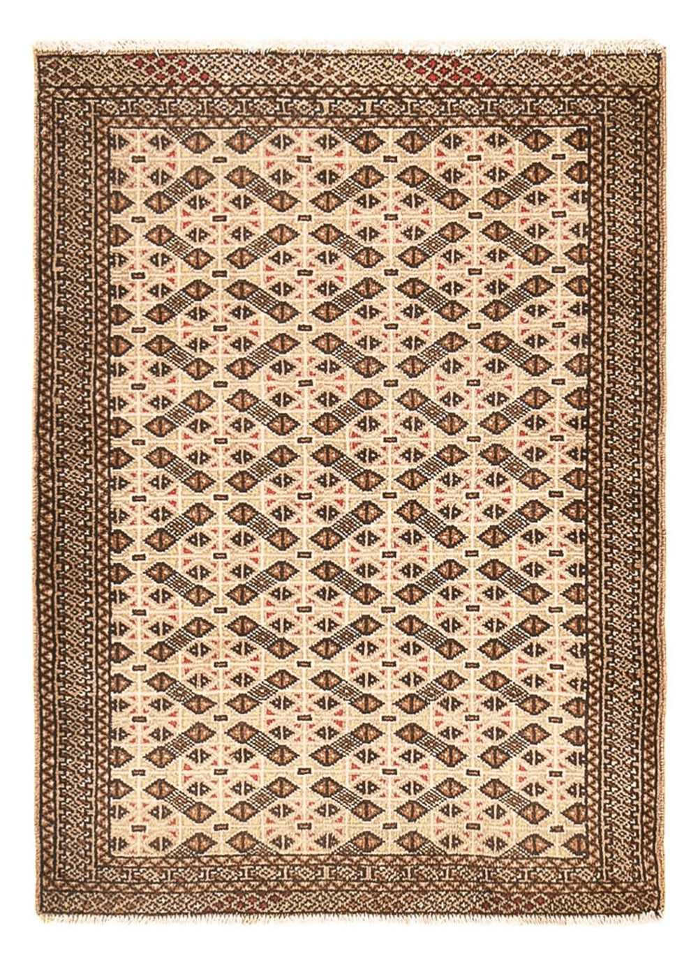 Turkaman Teppich - 117 x 84 cm - sand