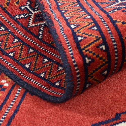 Turkaman Teppich - 109 x 88 cm - rot