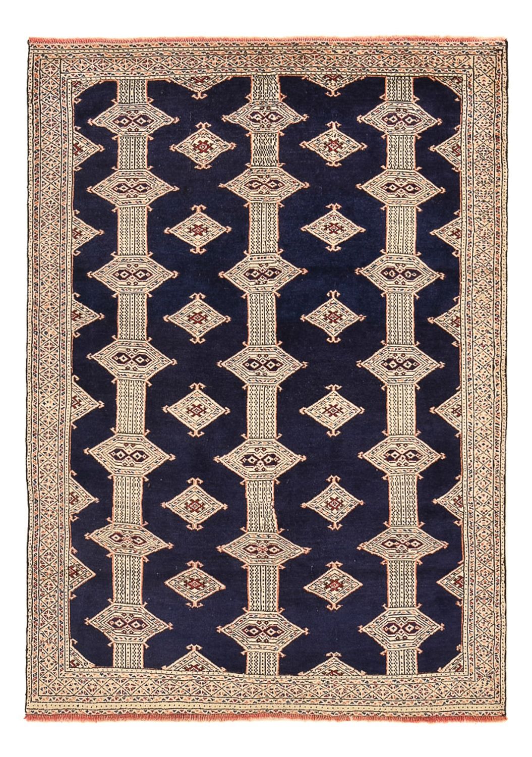 Turkaman Teppich - 173 x 120 cm - dunkelblau