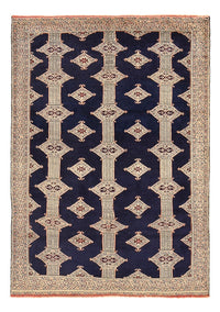 Tapis Turkaman - 173 x 120 cm - bleu foncé