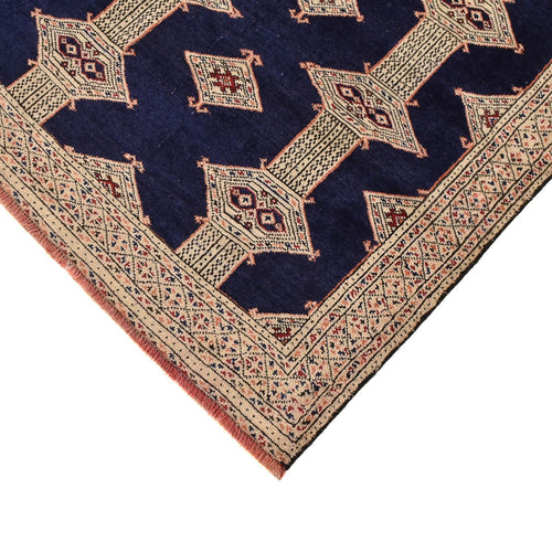 Turkaman Teppich - 173 x 120 cm - dunkelblau