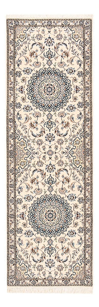 Tapis de couloir Tapis persan - Nain - Royal - 200 x 62 cm - crème