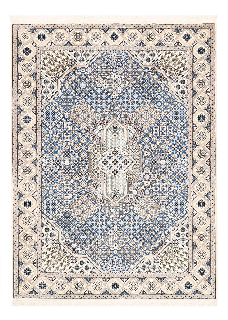 Perserteppich - Nain - Royal - 219 x 155 cm - hellblau