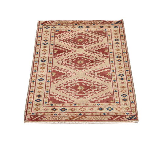 Turkaman Teppich - 89 x 62 cm - mehrfarbig