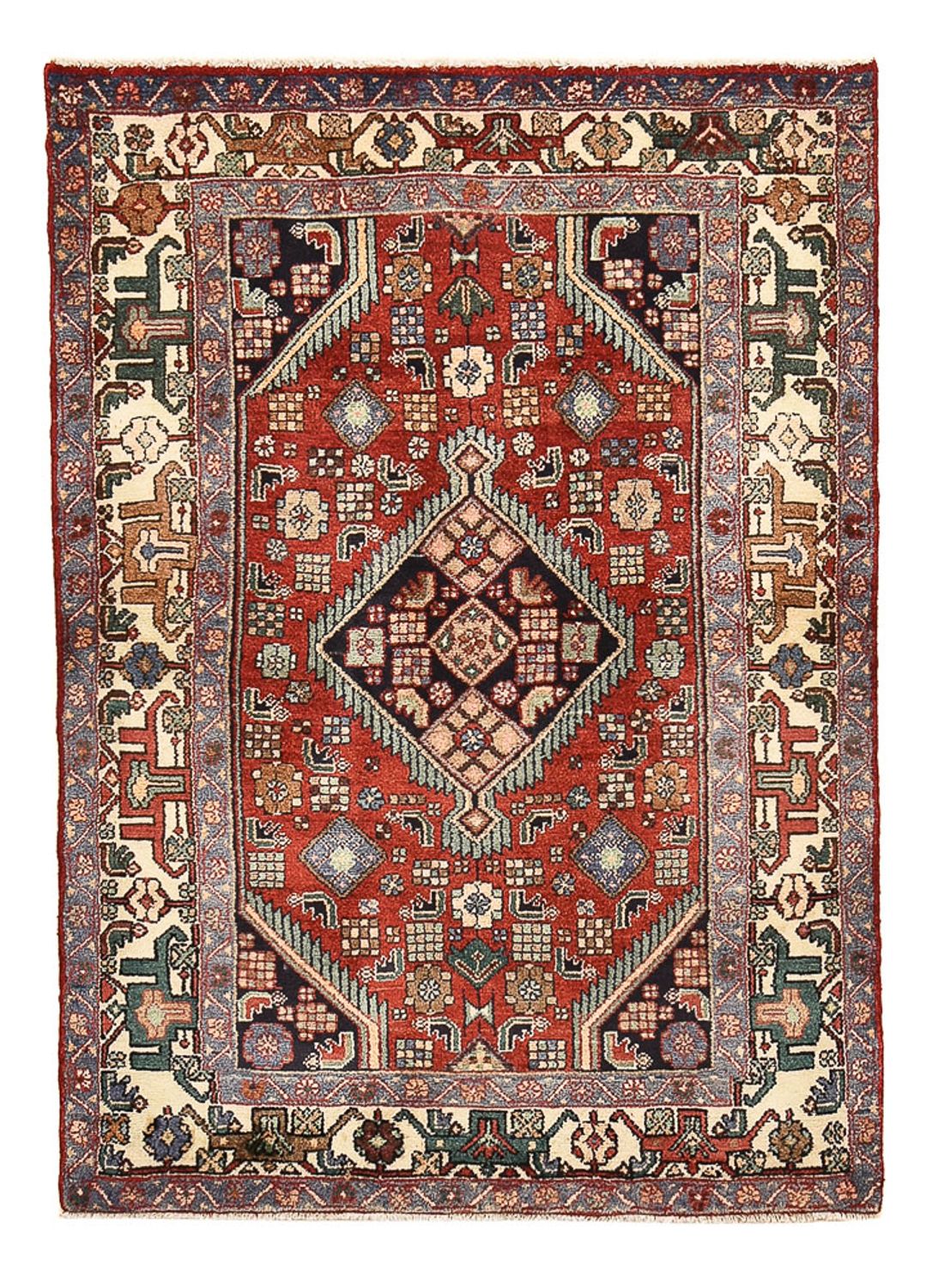 Perserteppich - Nomadic - 151 x 105 cm - rot
