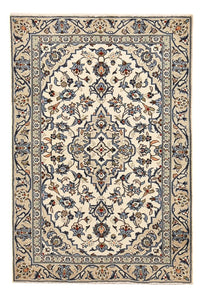 Tapis persan - Keshan - 140 x 92 cm - gris clair