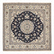 Perserteppich - Nain quadratisch  - 195 x 193 cm - dunkelblau