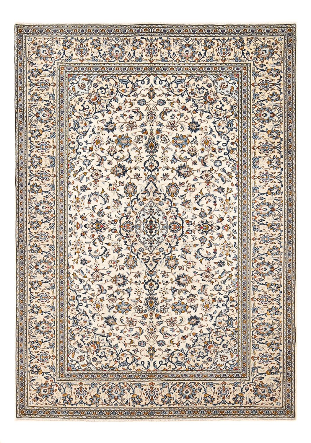 Perserteppich - Keshan - 299 x 203 cm - dunkelbeige
