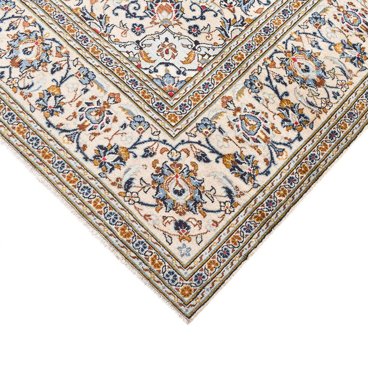 Perserteppich - Keshan - 299 x 203 cm - dunkelbeige
