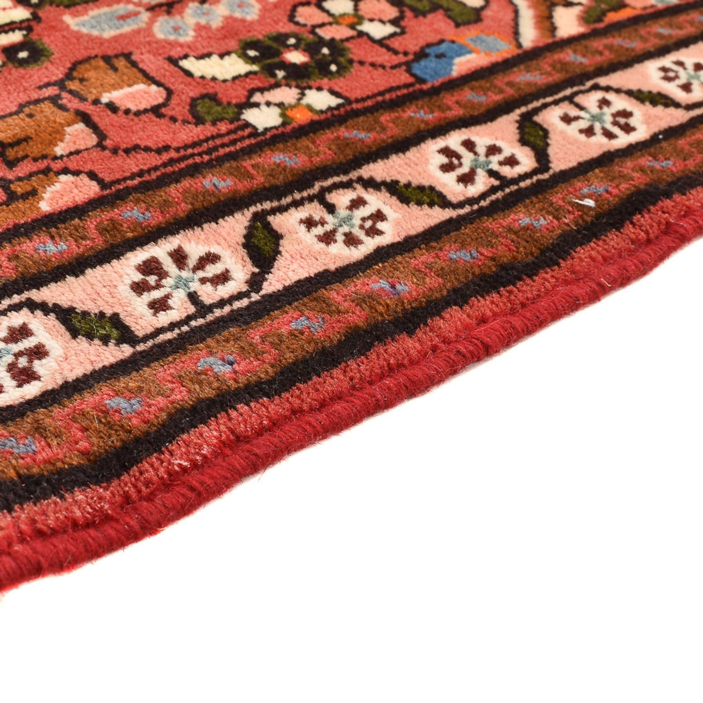 Perserteppich - Nomadic - 136 x 76 cm - dunkelrot
