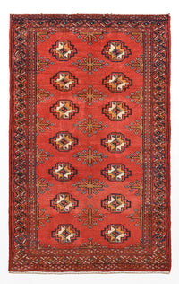 Tapis Turkaman - 116 x 77 cm - rouge