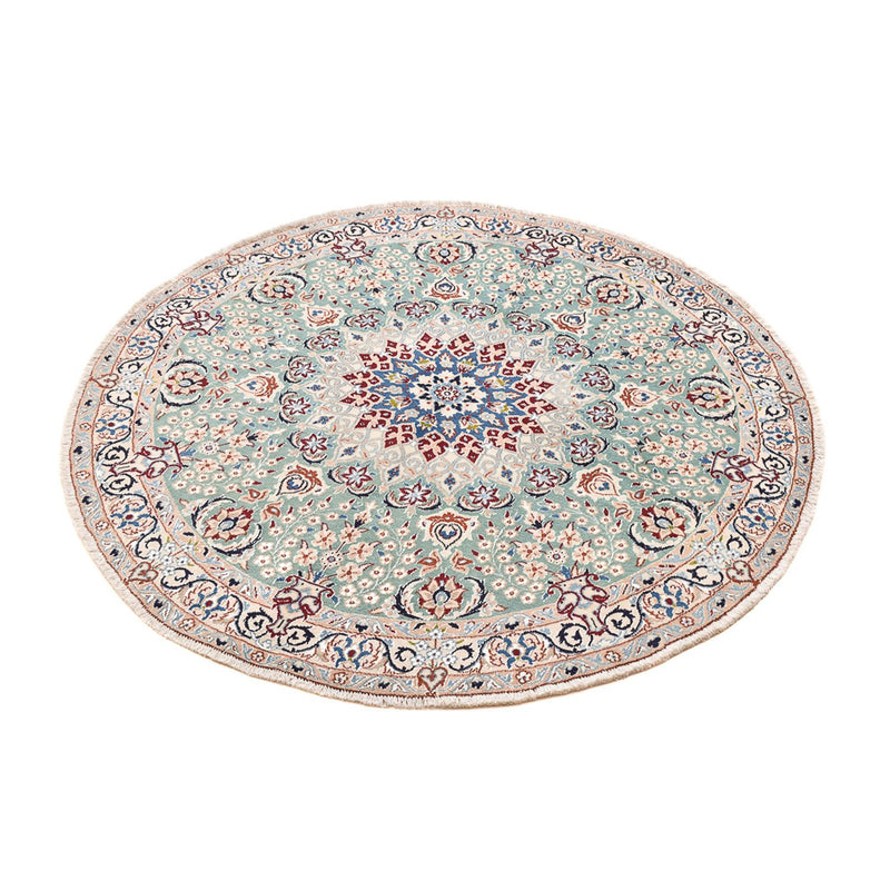 Perserteppich - Nain - Royal rund  - 139 x 139 cm - hellgrün